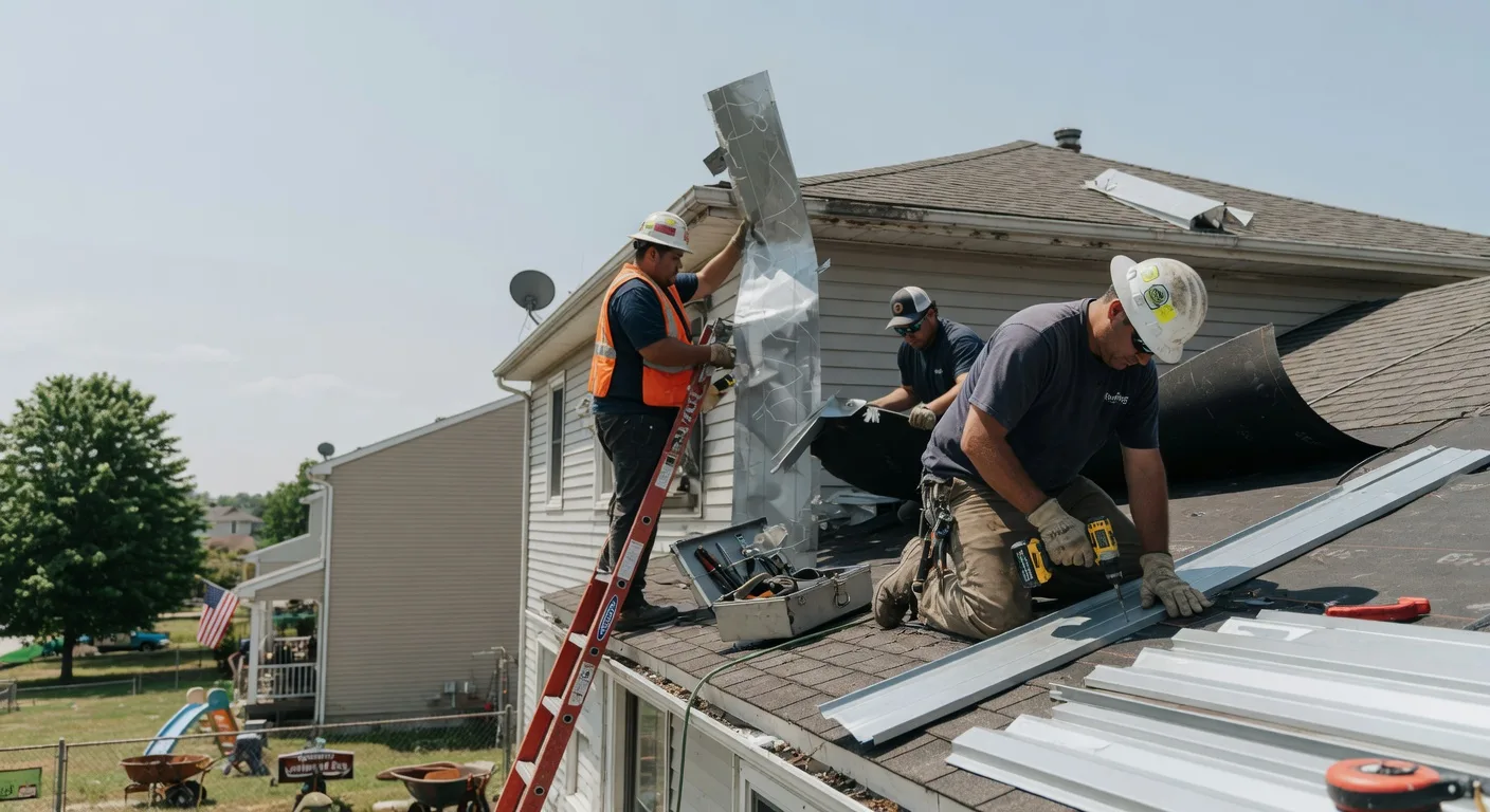 Storm Damage Metal Roof Repair in Elmira, MI